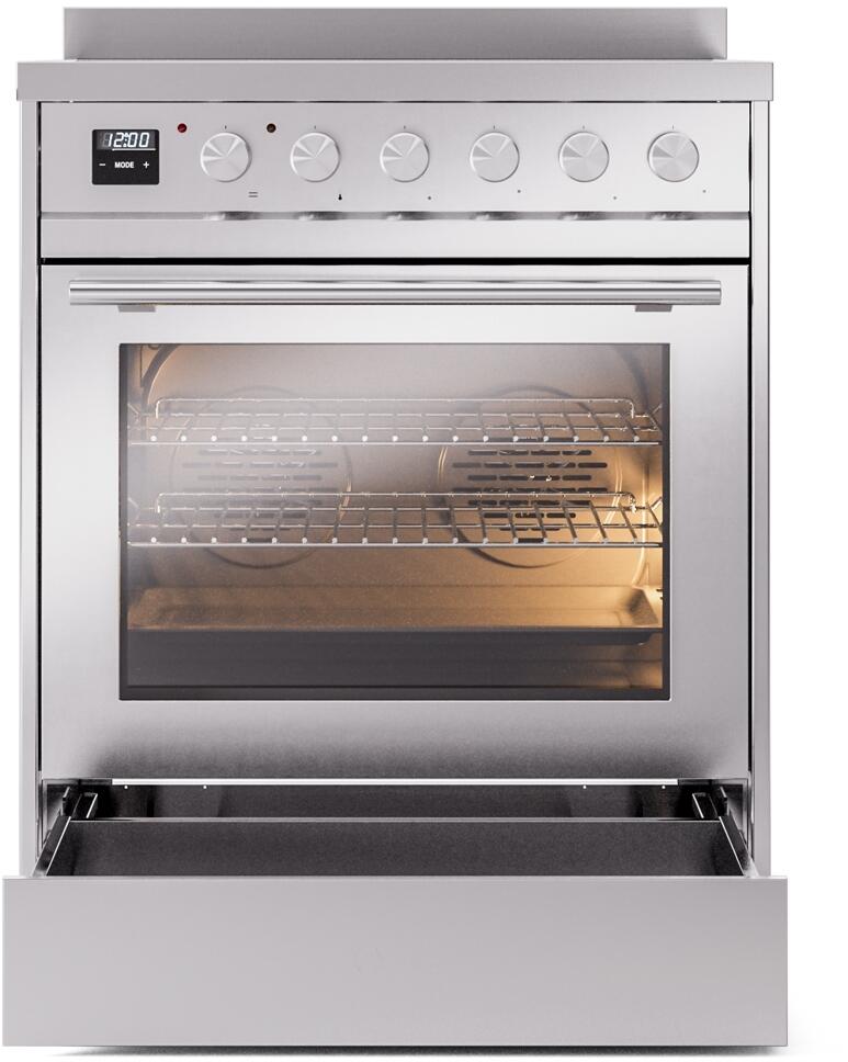 Professional Plus II 30 Inch Electric Freestanding Range in Stainless Steel with Trim