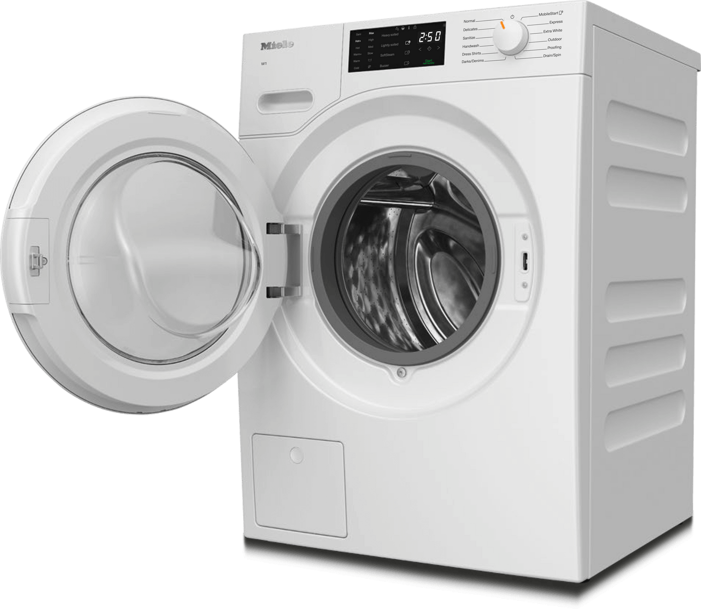 WWD160 WCS - W1 front-loading washing machine: 8 kg  1600 rpm  Pre-Ironing  Miele@home  CapDosing  Honeycomb Drum