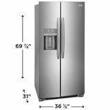 Frigidaire Gallery 22 Cu. Ft. 36" Counter Depth Side by Side Refrigerator