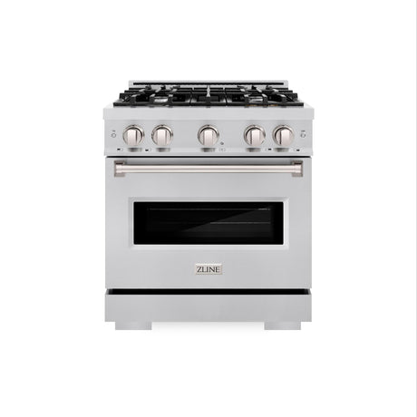 ZLINE 30 in. 4.2 cu. ft. Classic Gas Range with 4 Burner Cooktop and Convection Gas Oven in Stainless Steel (CGR30)