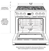 Monogram 36" Dual-Fuel Professional Range with 6 Burners