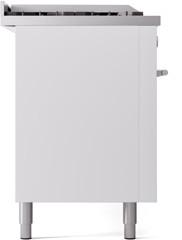 Professional Plus II 60 Inch Dual Fuel Liquid Propane Freestanding Range in White with Trim