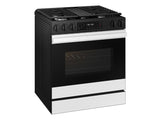 Bespoke 6.0 cu. ft. Smart Slide-In Gas Range with Air Fry & Precision Knobs in White Glass