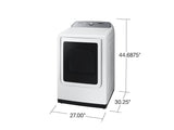 7.4 cu. ft. Smart Electric Dryer with Steam Sanitize+ in White