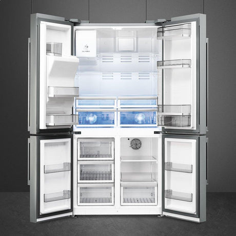 36", Stainless Steel, 4-doors Refrigerator with Automatic Freezer