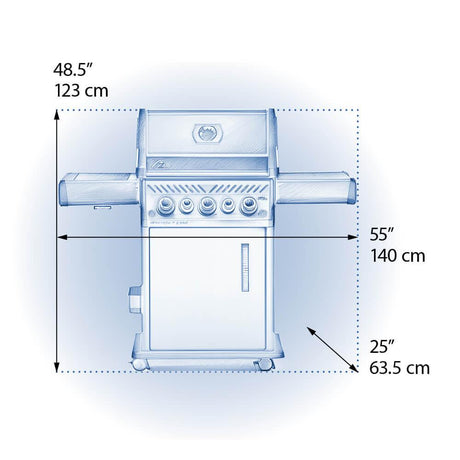 Rogue SE 425 RSIB with Infrared Side and Rear Burner , Natural Gas, Stainless Steel