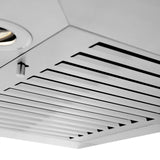 ZLINE Convertible Vent Wall Mount Range Hood in Stainless Steel with Crown Molding (KECRN)