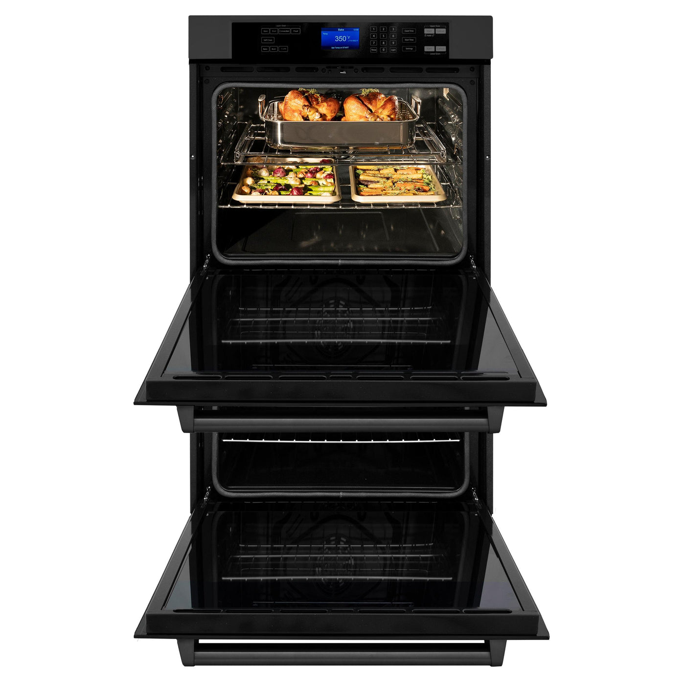 ZLINE 30 in. Professional Double Wall Oven with Self Clean (AWD-30) [Color: Black Stainless Steel]