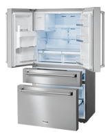 Thor Kitchen 36 Inch Professional French Door Refrigerator With Ice and Water Dispenser - Model Trf3601fd