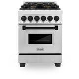 ZLINE Autograph Edition 30" 4.0 cu. ft. Dual Fuel Range with Gas Stove and Electric Oven in Stainless Steel with Accents (RAZ-30) [Color: Matte Black]