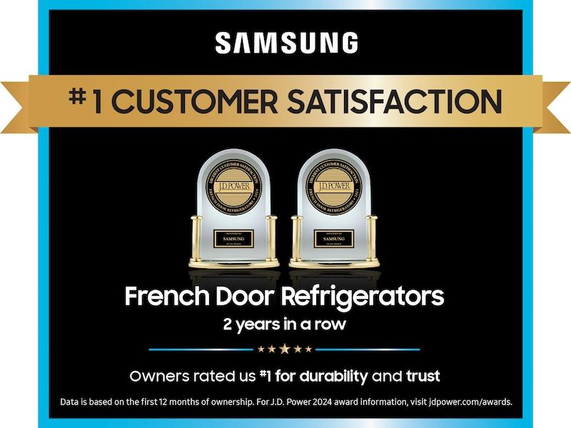 22 cu. ft. Smart 3-Door French Door Refrigerator with External Water Dispenser in Fingerprint Resistant Stainless Steel