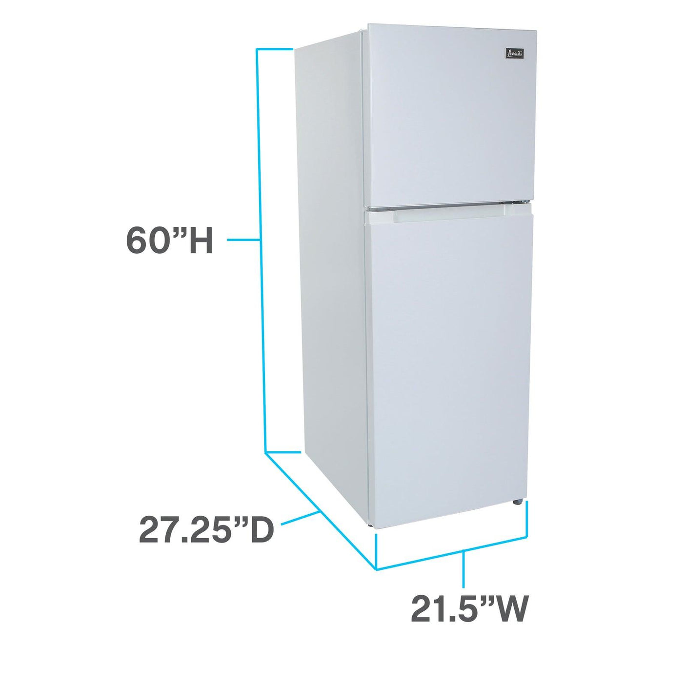 Avanti Frost-Free Apartment Size Refrigerator, 10.1 cu. ft. - Stainless Steel / 10.1 cu. ft.