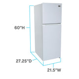 Avanti Frost-Free Apartment Size Refrigerator, 10.1 cu. ft. - White / 10.1 cu. ft.