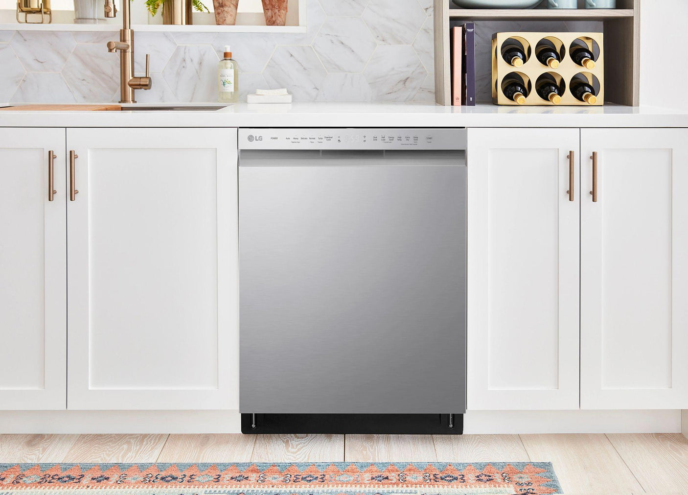 Front Control Smart wi-fi Enabled Dishwasher with QuadWash™