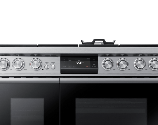 48" Pro Dual-Fuel Steam Range, Silver Stainless Steel, Natural Gas