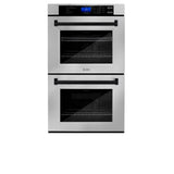 ZLINE 30" Autograph Edition Double Wall Oven with Self Clean and True Convection in DuraSnow Stainless Steel (AWDSZ-30) [Color: Matte Black]