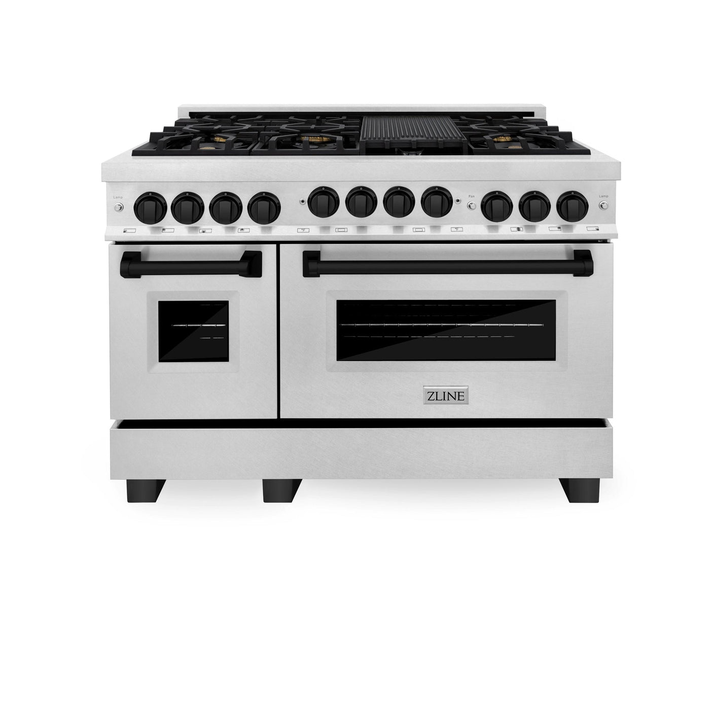 ZLINE Autograph Edition 48" 6.0 cu. ft. Range with Gas Stove and Gas Oven in DuraSnow Stainless Steel with Accents (RGSZ-SN-48) [Color: Champagne Bronze]