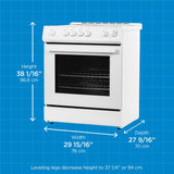 Danby 30"" Slide in Smooth Top Electric Range with Knob Controls in White