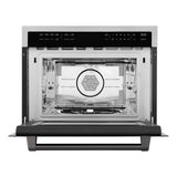 ZLINE Autograph Edition 24" 1.6 cu ft. Built-in Convection Microwave Oven in Stainless Steel and Matte Black Accents (MWOZ-24-MB)