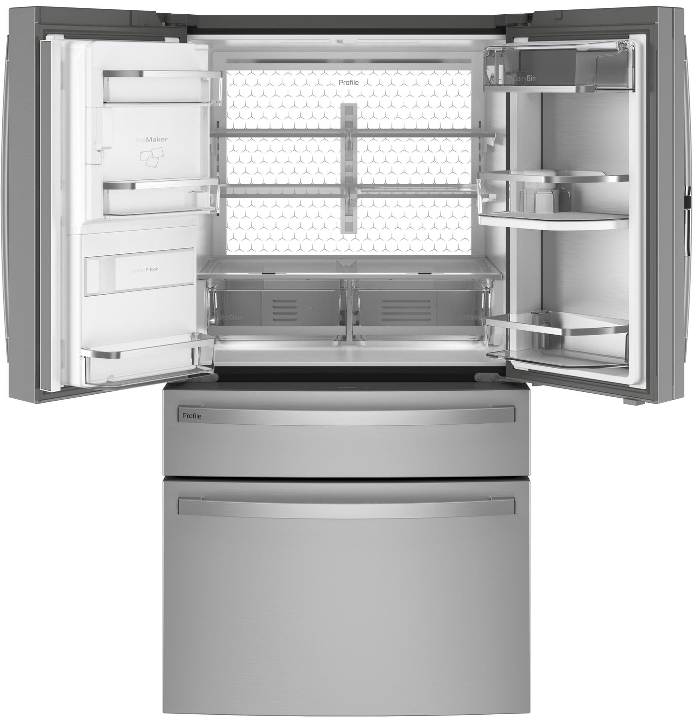 GE Profile™ 22.4 Cu. Ft. Smart Counter-Depth Fingerprint Resistant 4-Door French-Door Refrigerator with Door In Door