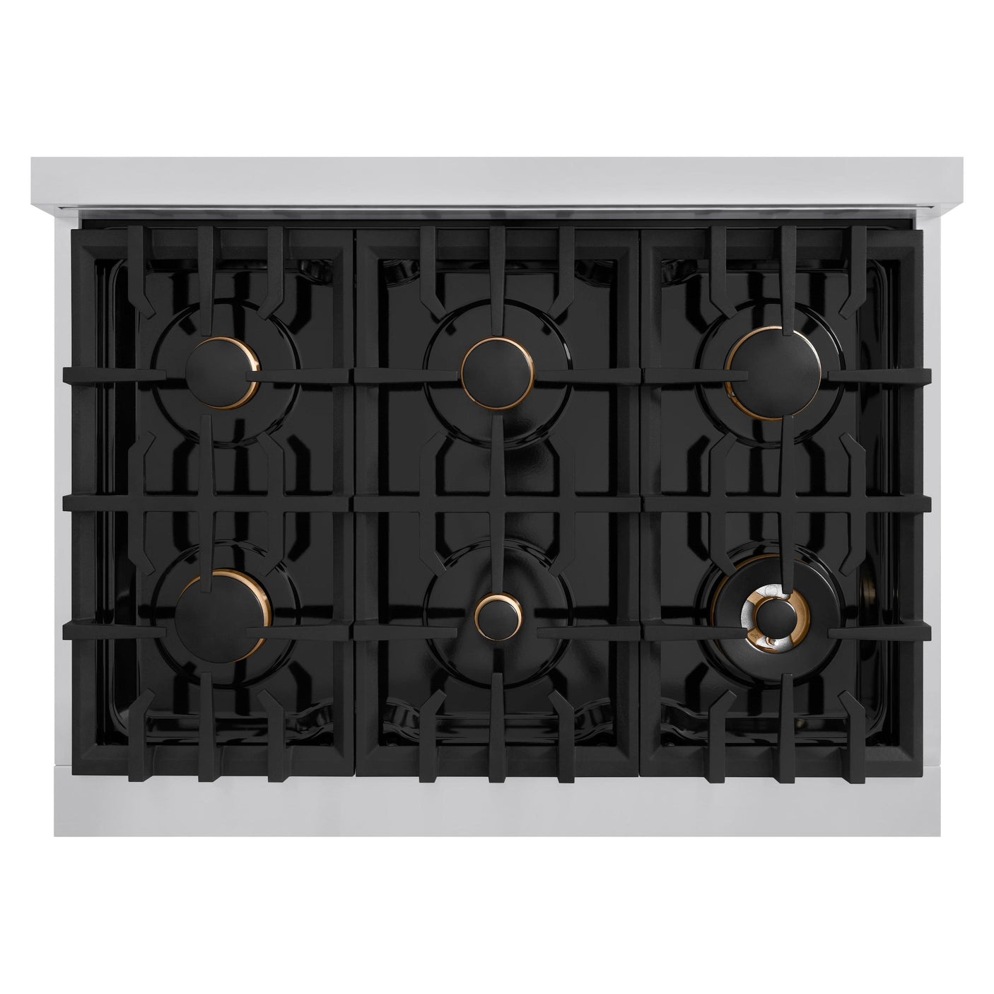 ZLINE Autograph Edition 36 in. 5.2 cu. ft. Select Dual Fuel Range with 6 Burner Gas Cooktop and Electric Convection Oven in Stainless Steel with Matte Black Accents (HDRZ-36-MB)