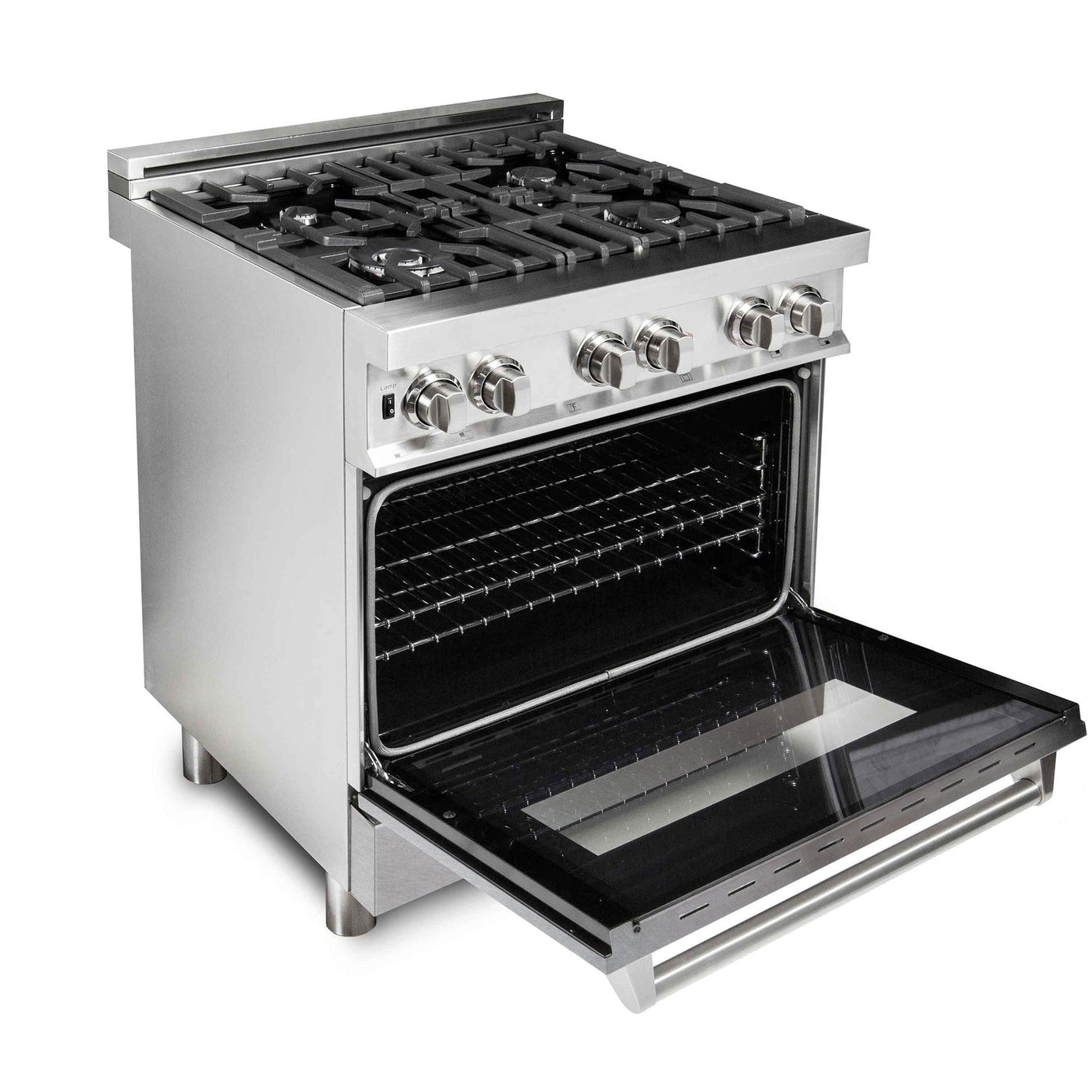 ZLINE 30 in. Dual Fuel Range with Gas Stove and Electric Oven in Stainless Steel (RA30) [Color: DuraSnow Stainless Steel]