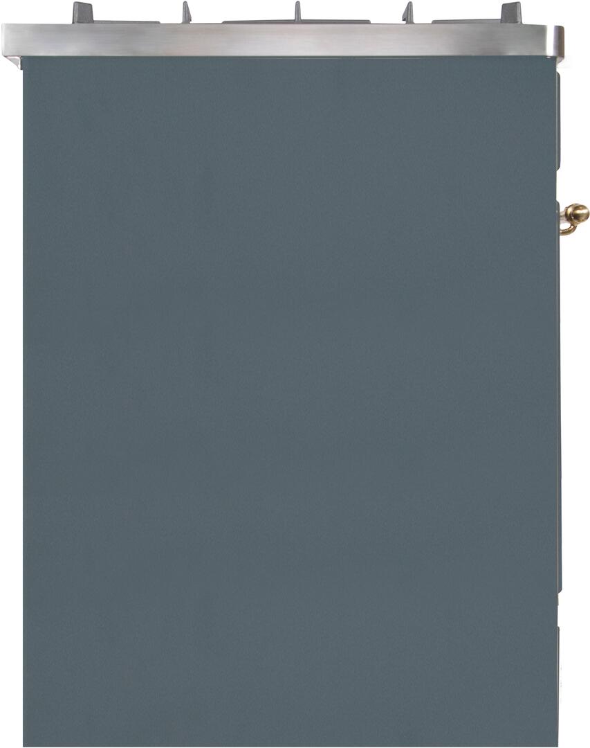 Majestic II 30 Inch Electric Freestanding Range in Blue Grey with Brass Trim