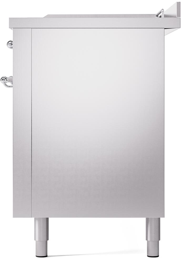 Nostalgie II 60 Inch Dual Fuel Liquid Propane Freestanding Range in Stainless Steel with Chrome Trim