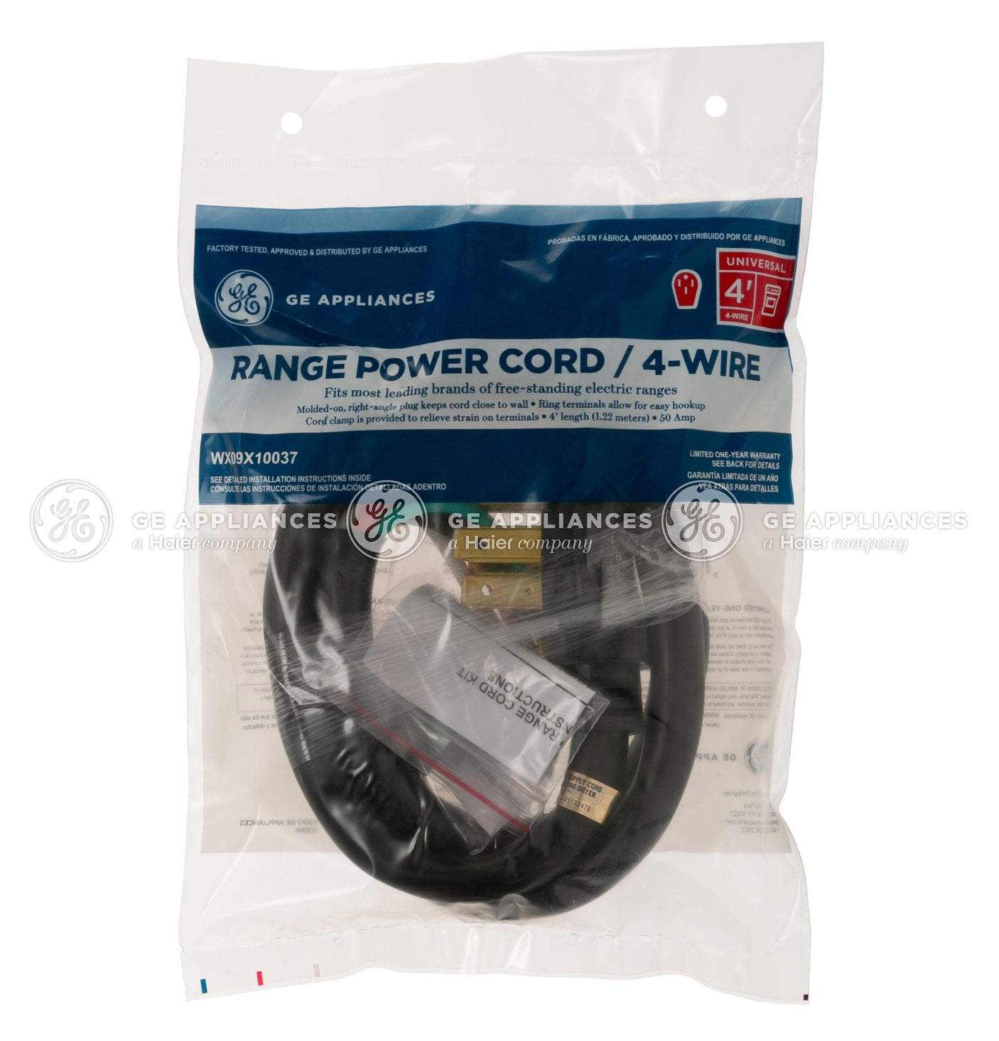 Range Cord 4' 50 Amp 4 Wire