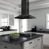 ZLINE Convertible Vent Island Mount Range Hood in Black Stainless Steel (BSGL2iN)