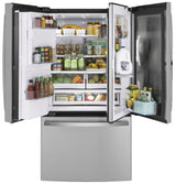 GE Profile™ 27.7 Cu. Ft. Fingerprint Resistant French-Door Refrigerator with Door In Door and Hands-Free AutoFill