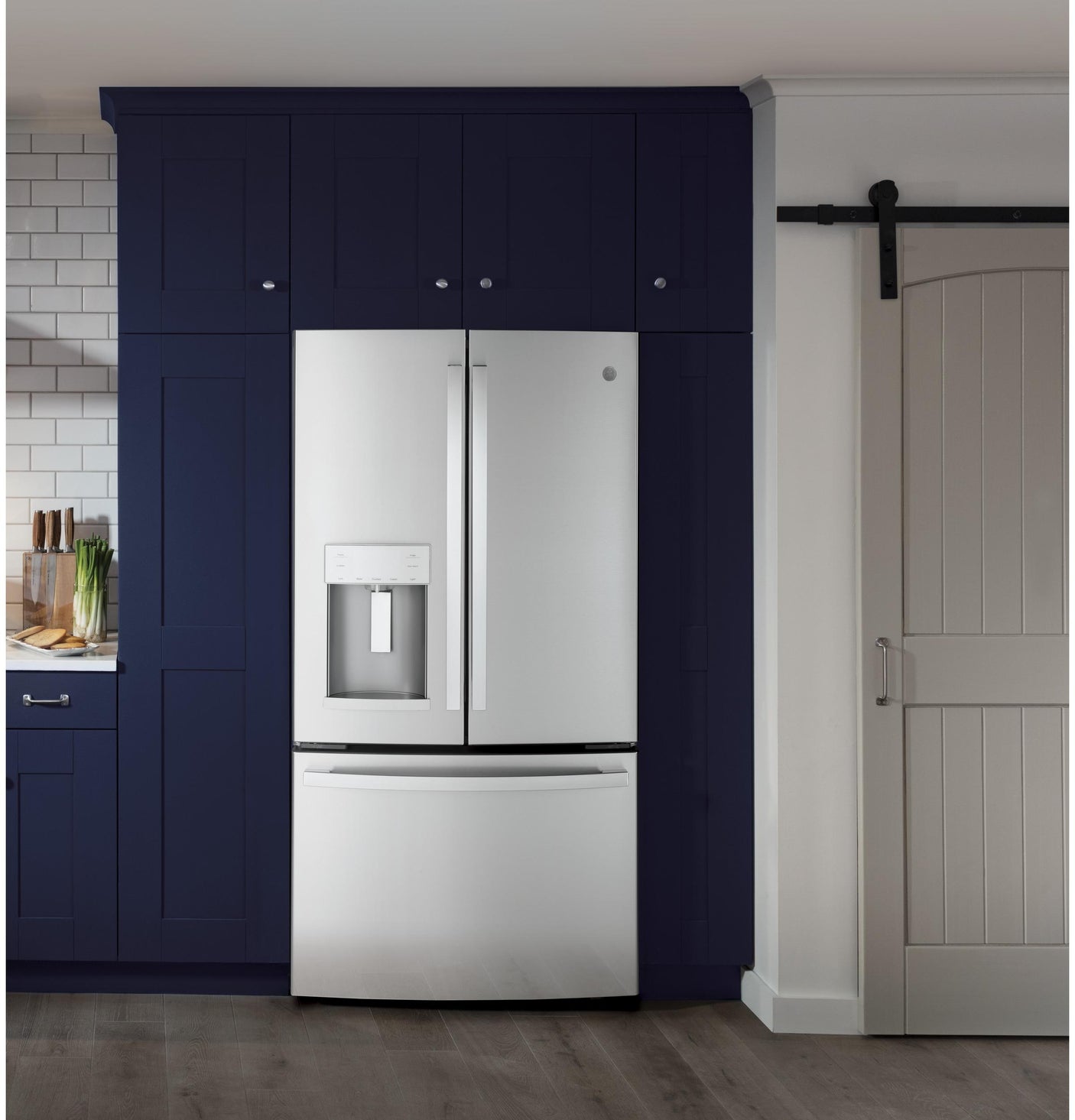 GE ENERGY STAR 22.1 Cu. Ft. Counter-Depth Fingerprint Resistant French-Door Refrigerator