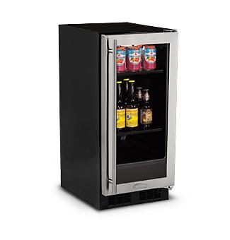 15" Beverage Center - Solid Panel Overlay Ready Door - Integrated Right Hinge