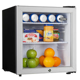 Danby 1.6 cu. ft. Compact Glass Door Fridge in Platinum