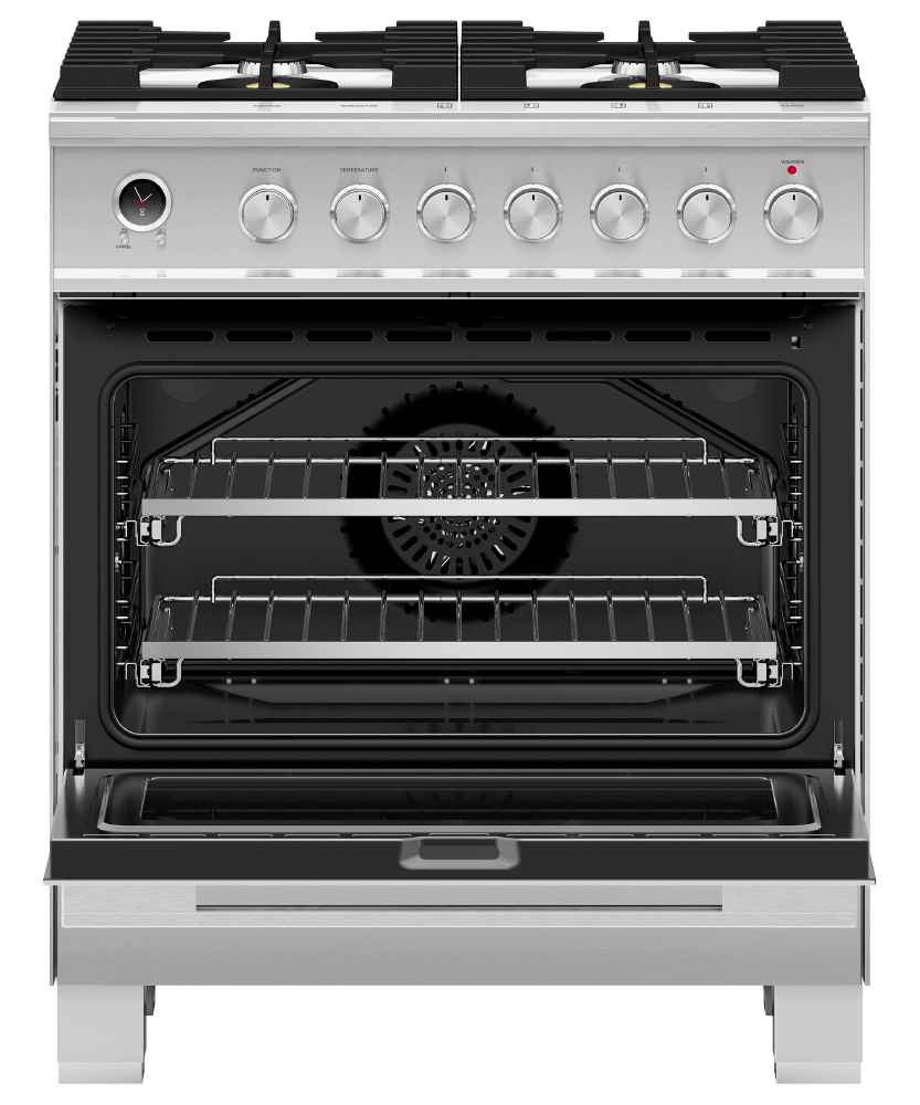 30" Series 9 Contemporary 4 Burner Dual Fuel Self-Cleaning Range