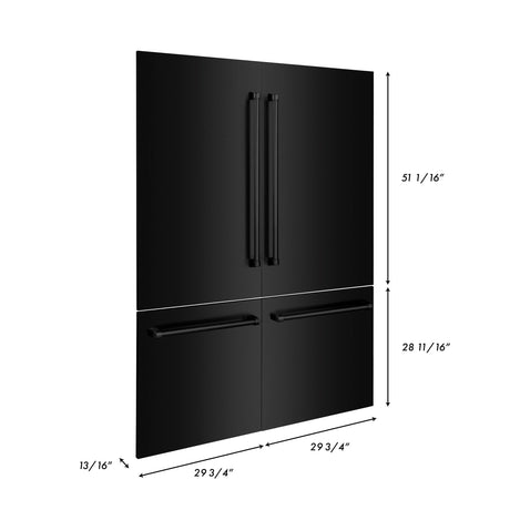 Refrigerator Panel in Black Stainless Steel (RPBIV-BS-60)