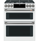 Café™ 30" Smart Slide-In, Front-Control, Gas Double-Oven Range with Convection