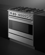 36" Series 9 Contemporary 5 Burner Dual Fuel Self-Cleaning Range