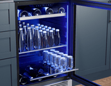 Presrv Pro Beverage Cooler, 24in Under Cabinet, SS+Glass, Reverse Door, 1 Zone