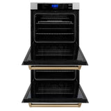 ZLINE 30" Autograph Edition Double Wall Oven with Self Clean and True Convection in Stainless Steel (AWDZ-30) [Color: Champagne Bronze]