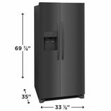 Frigidaire 22 Cu. Ft. 33" Standard Depth Side by Side Refrigerator