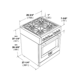 30" DUAL FUEL PRO RANGE