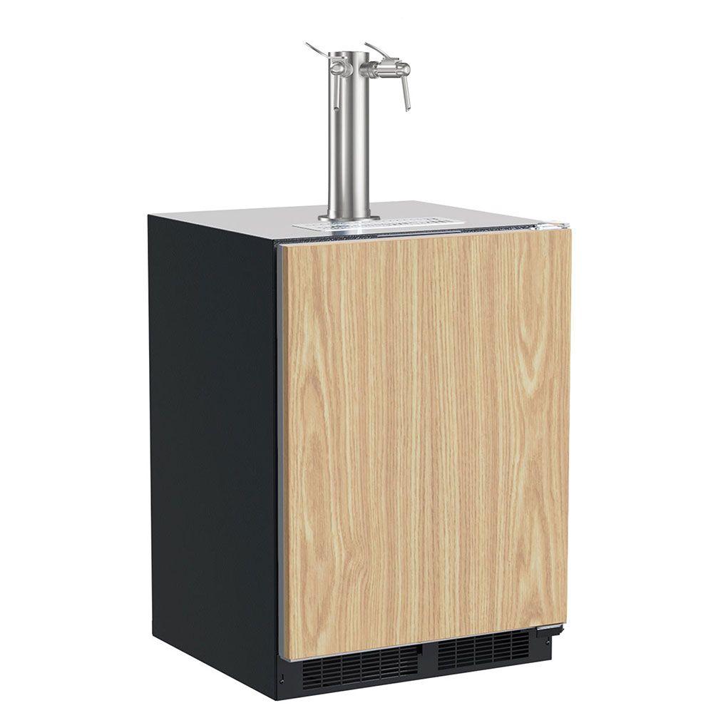 24-in Built-in Dispenser with Twin Wine & Beverage Tap with Door Style - Panel Ready, Dispenser Type - Twin Wine