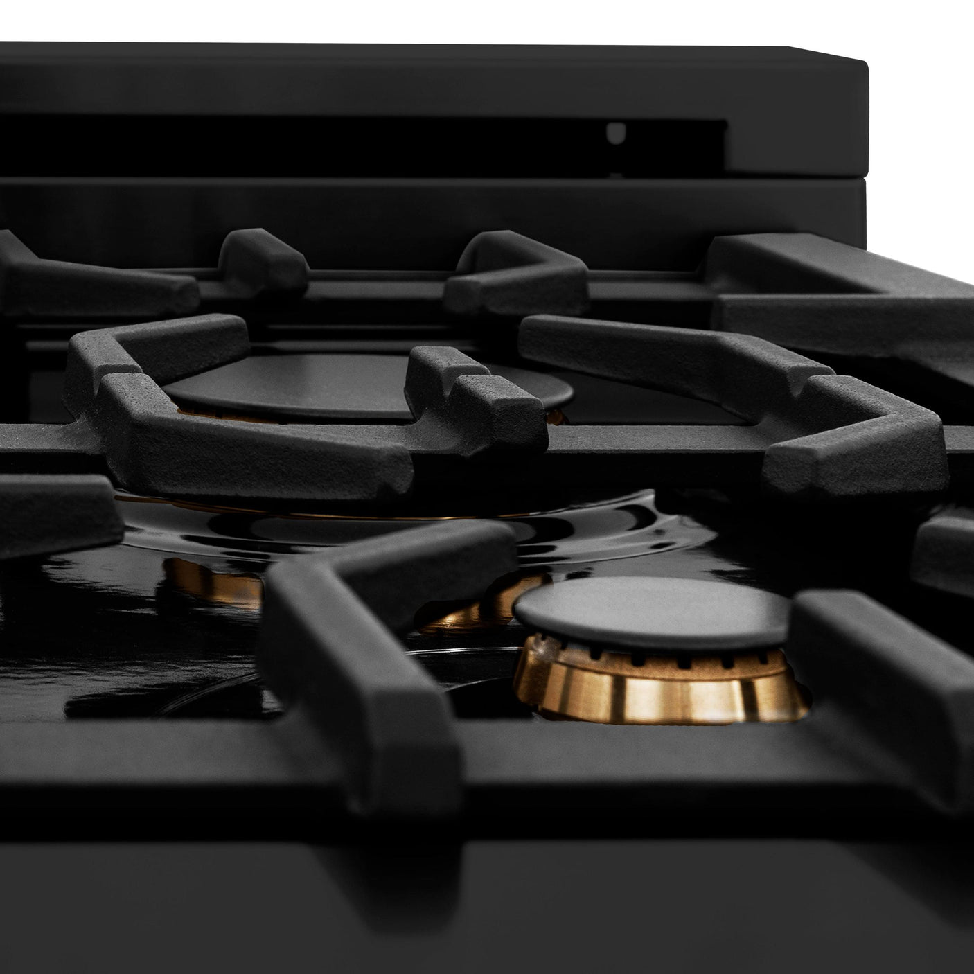 ZLINE 30 in. Porcelain Rangetop in Black Stainless with 4 Gas Burners (RTB-BR-30) with Brass Burners