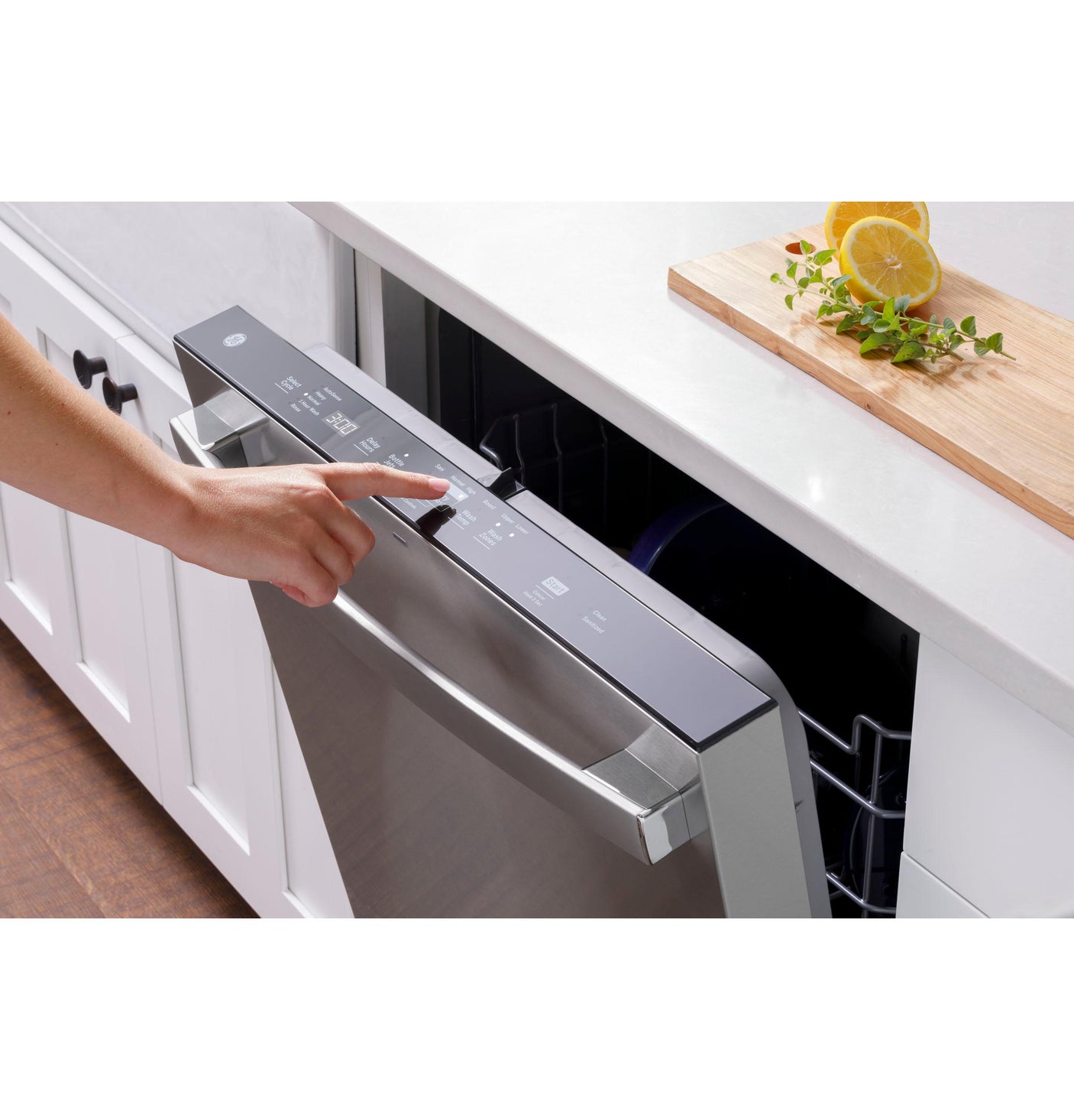 GE® ENERGY STAR® Top Control with Plastic Interior Dishwasher with Sanitize Cycle & Dry Boost