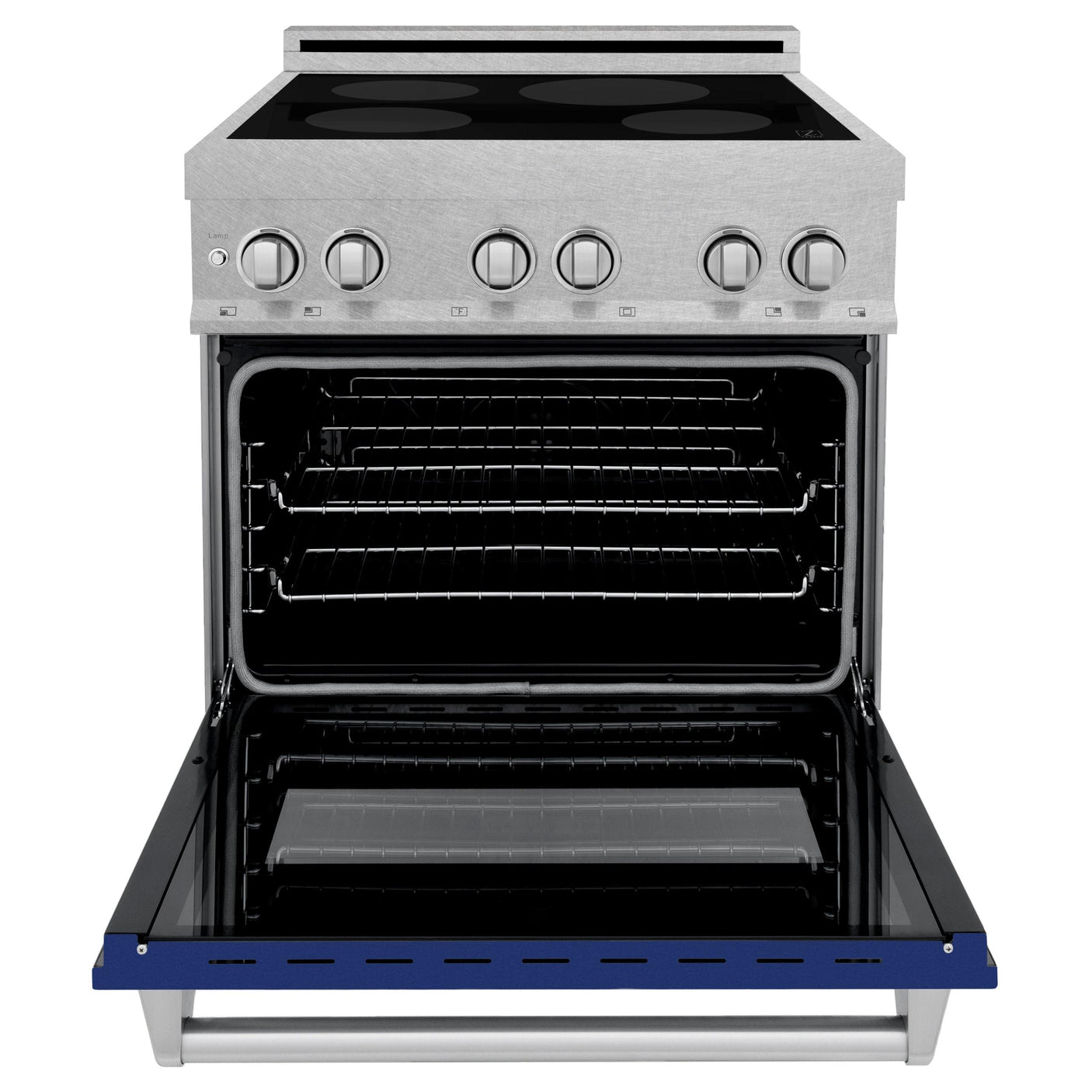 ZLINE 30" 4.0 cu. ft. Induction Range in DuraSnow with a 4 Element Stove and Electric Oven (RAINDS-30) [Color: Black Matte]