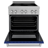 ZLINE 30" 4.0 cu. ft. Induction Range in DuraSnow with a 4 Element Stove and Electric Oven (RAINDS-30) [Color: Black Matte]