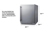 24" Wide Built-in All-refrigerator, ADA Compliant