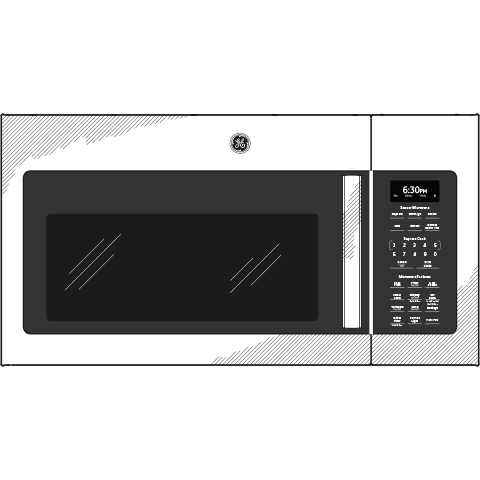 GE® 1.7 Cu. Ft. Over-the-Range Sensor Fingerprint Resistant Microwave Oven