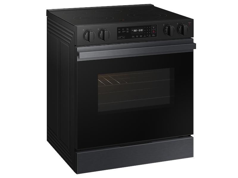 Bespoke 6.3 cu. ft. Smart Slide-In Electric Range with Precision Knobs in Matte Black Steel